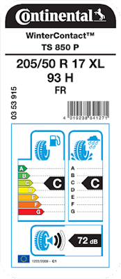 continental lastik etiket